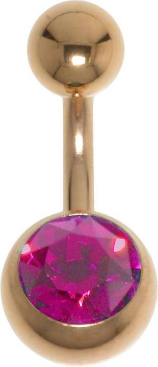 Immagine prodotto Bijouteria Piercing ventre (Acciaio chirurgico 316L, Rivestimento in PVD (colore oro), Cristallo premium)