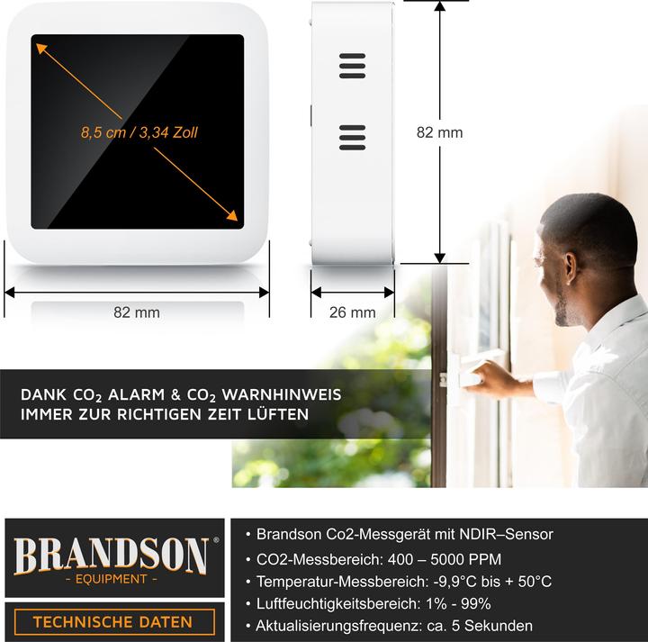 Produktbild Brandson CO2 Messgerät