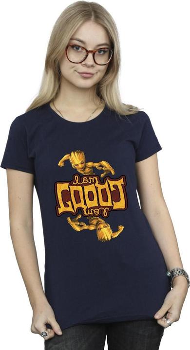 Actual product image Womens/Ladies Guardians Of The Galaxy Groot Inverted Grain Cotton T-Shirt (XL)