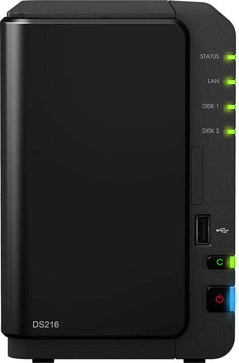 Image du produit Synology DS216 2-Bay NAS enclosure WD RED 8TB black