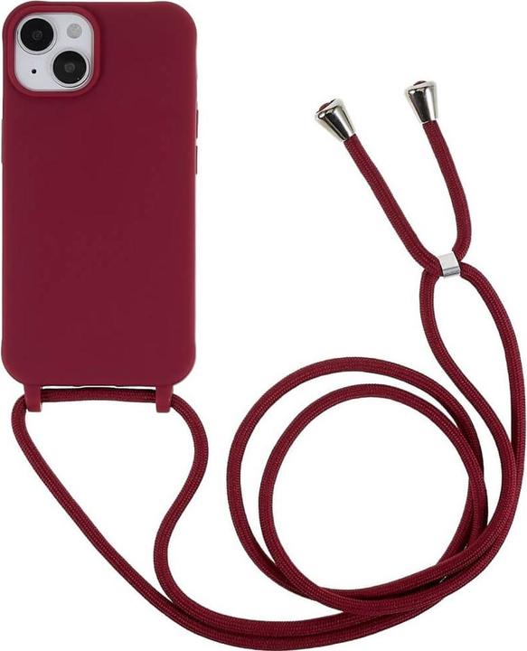 Cover-Discount iPhone 14 - Hülle mit Umhängeband rot