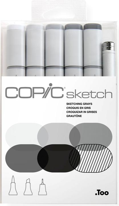 Copic Sketch (Grey, 3.70 mm, 6 x)