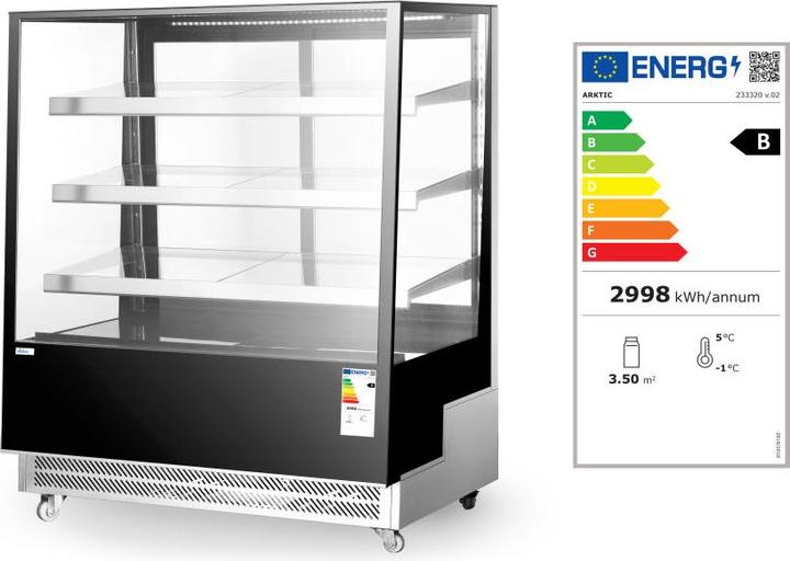 Immagine prodotto Hendi Vetrina refrigerata - 300L con 3 ripiani inclinati (300 l)