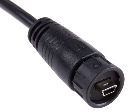 Immagine prodotto Rs Pro Mini USB-B Plastic 2M Cable + USB-A PLUG (2 m, USB 2.0)
