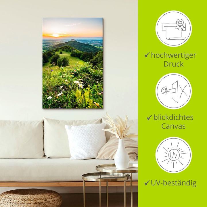 Actual product image Artland Hohenzollern Castle at sunset U2NX (60 x 90 cm)