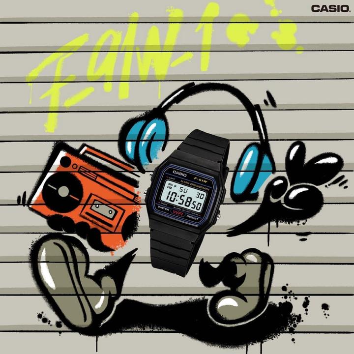 Actual product image Casio Retro Vintage - F-91W-3D (Digital watch, 33 mm)