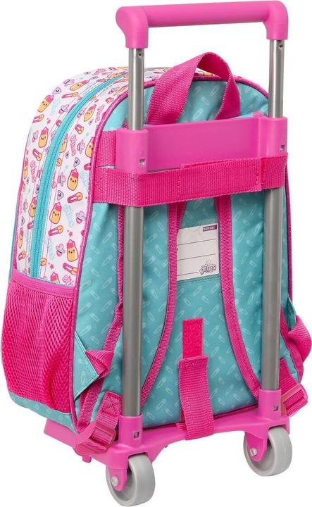 Produktbild The Bellies Schulrucksack mit Rädern 26 x 34 x 11 cm Lila türkis Weiss