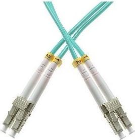 Produktbild Qoltec 54075 Glasfaserkabel LC/UPC LSZH OM3 Aqua-Farbe (1 m)