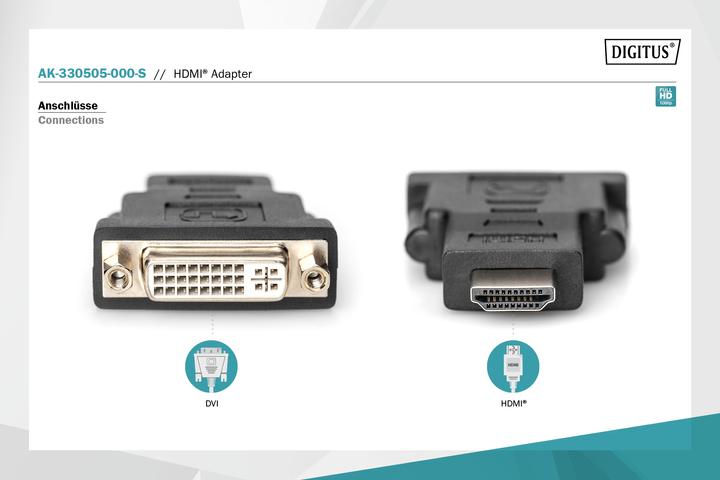 Produktbild Digitus HDMI zu (DVI, 11 cm)