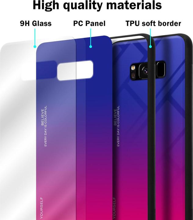 Produktbild Cadorabo TPU 2 Farben Glas Cover (Samsung Galaxy S8+)