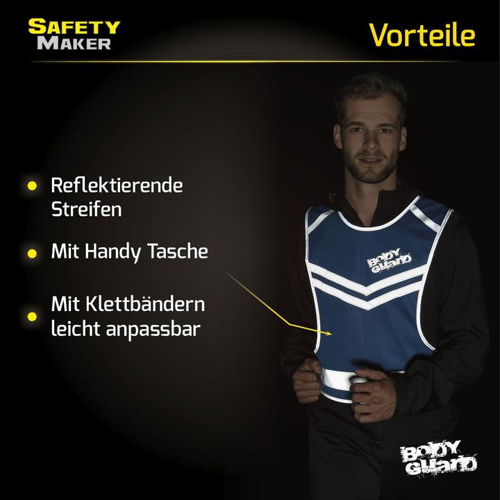 Actual product image SafetyMaker Running vest with reflector blue size L/XL (L, XL)