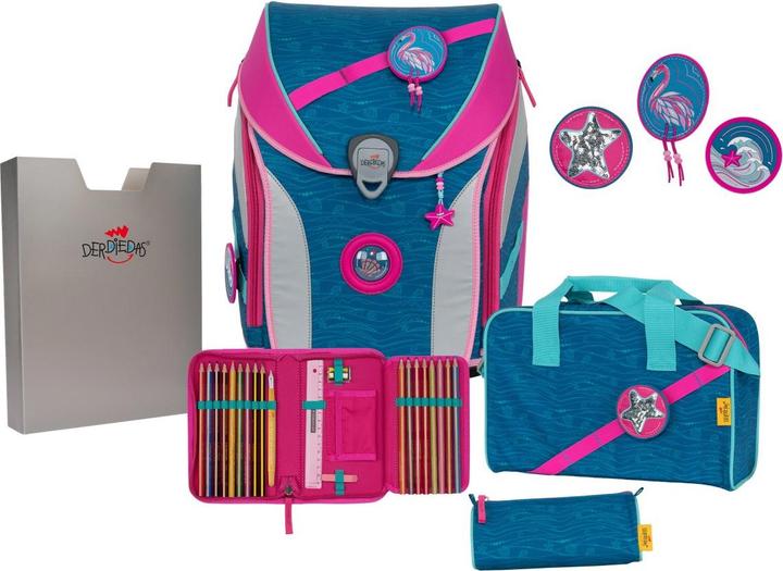 Actual product image Derdiedas ErgoFlex Max School Backpack Set Caribbean (22 l)