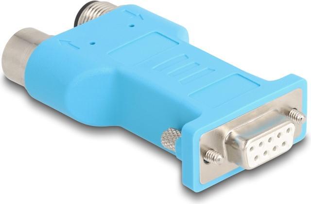 Actual product image Delock D-Sub 9 socket to M12 plug and socket 5 pin A-code