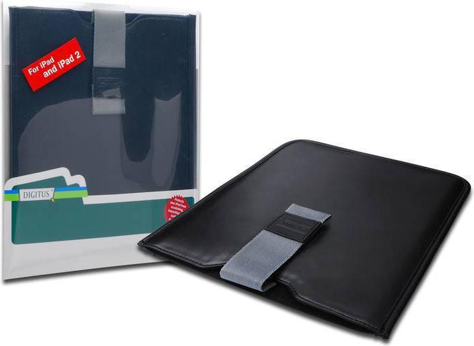 Produktbild Digitus Slim Ledertasche fuer iPad iPad2 iPad3 schwarz mit Gurtband und Klettverschluss (iPad 2010 (1.Gen), iPad 2011 (2. Gen))