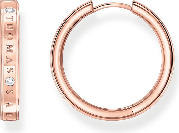 Produktbild Thomas Sabo Creolen mit Weissen Steinen Verroségoldet (925er Silber)