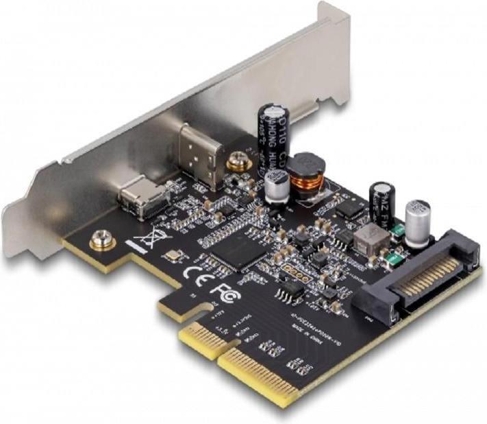 Image du produit Delock Carte PCI Express x4 vers 1 x SuperSpeed USB 20 Gbps (USB 3.2 Gen 2x2) USB Type-C™ + 1 x USB