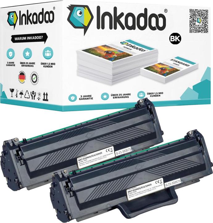 Actual product image Inkadoo Toner economy set compatible to Samsung MLT-D 1042 S/ELS / 1042S contains 2x toner cartridge (FC)