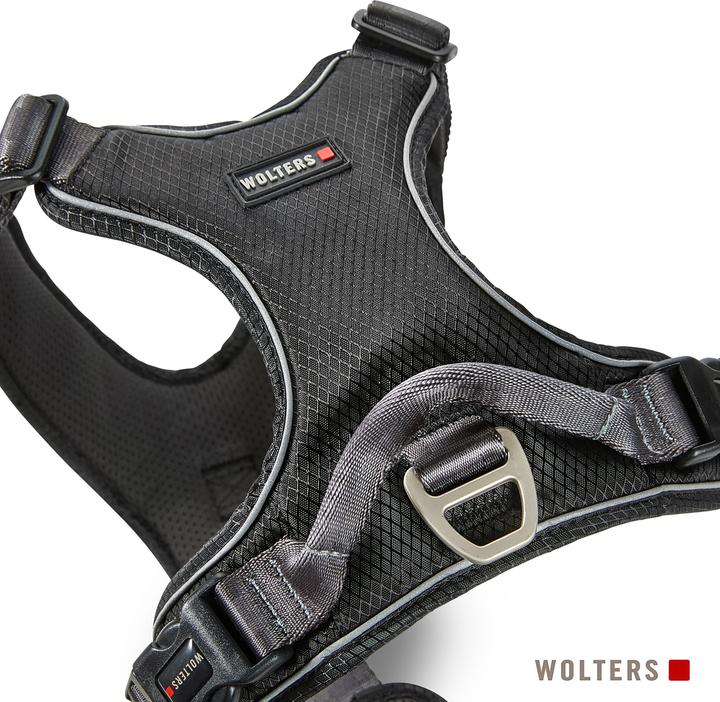 Produktbild Wolters Active Pro Comfort Geschirr Gr.4 55-65 cm x 2,5 cm schwarz/anthrazit (56, 58, 60, 62, Hund, Hundesport)
