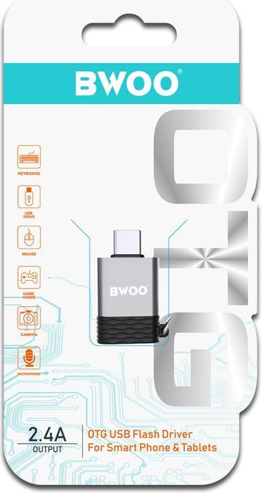 Produktbild Bwoo Adapter BZ-35 USB - USB-C grau OTG