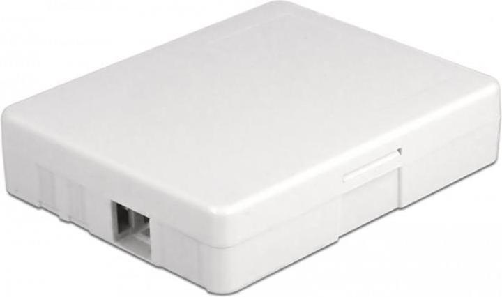 Image du produit Delock Prise de raccordement fibre optique pour montage mural pour 2 x SC Simplex ou LC Duplex blanc (Boîte de jonction)