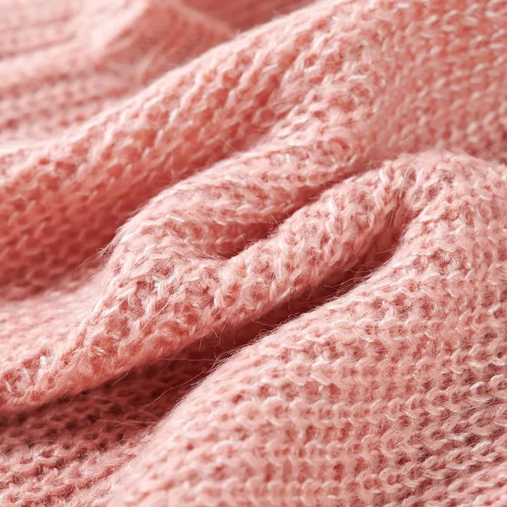 Actual product image VidaXL Children's jumper waistcoat knitted light pink 140,Material: 67 (140)
