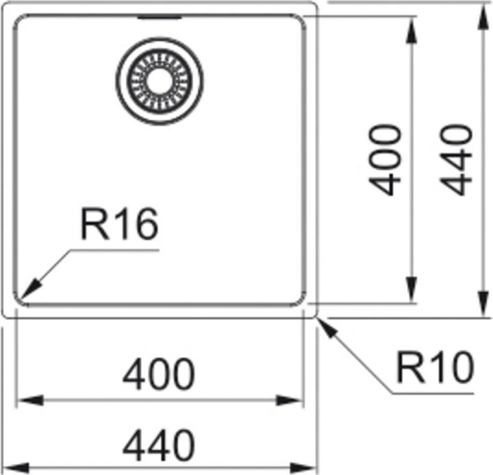 Image du produit Franke Evier en acier inoxydable Maris MRX 110-40 (Evier sous plan)