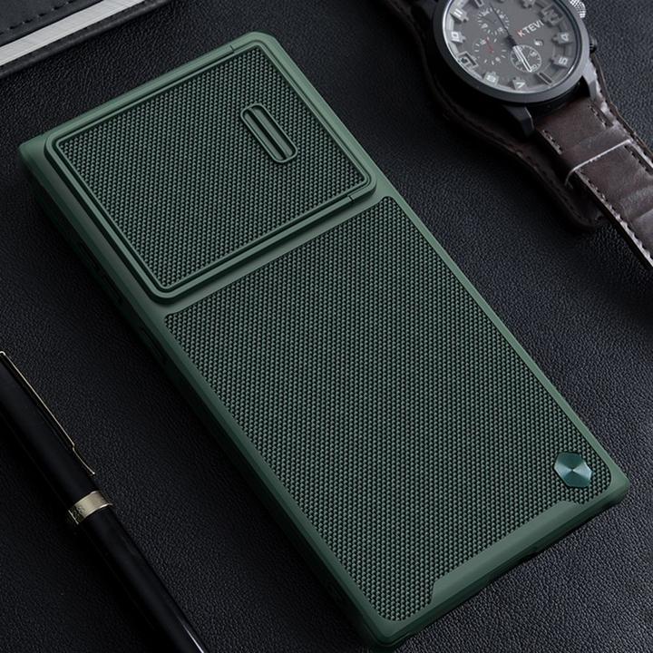 Actual product image Nillkin Textured Case S - Galaxy S22 Ultra - Green (Samsung Galaxy S22 Ultra)