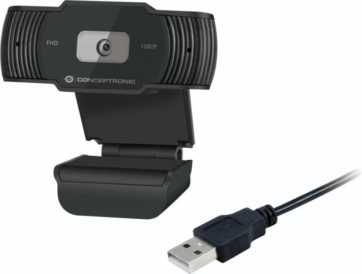 Actual product image Conceptronic Webcam AMDIS 1080P Webcam+Microphone sw (2 Mpx)