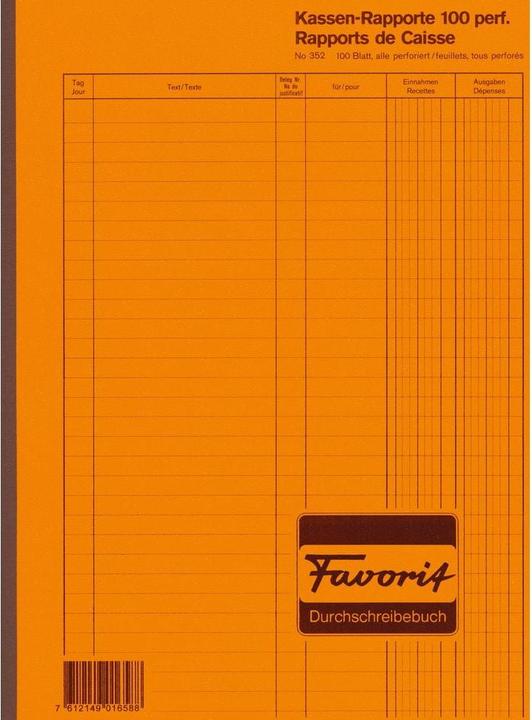 Image du produit Favorit Rapports de trésorerie (100 x)