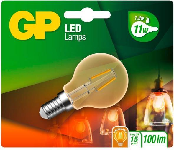 Actual product image GP Lighting Lighting LED Mini Globe E14 2W (25W), Filament (E14, 1.20 W, 100 lm, 1 x, G)