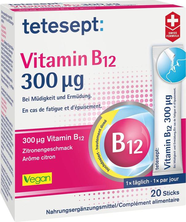 Produktbild Tetesept Vitamin B12 (20 Stück, Pulver, 70 g)