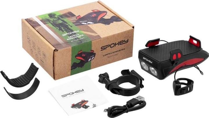 Actual product image Spokey Bicycle lamp with smartphone holder HOLDI (400 lm)