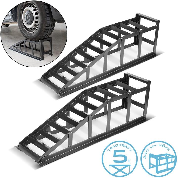 Image du produit Stahlwerk Rampe d'accès GT-14 ST Lot de 2 avec capacité de charge de 2 tonnes Chevalet d'accès