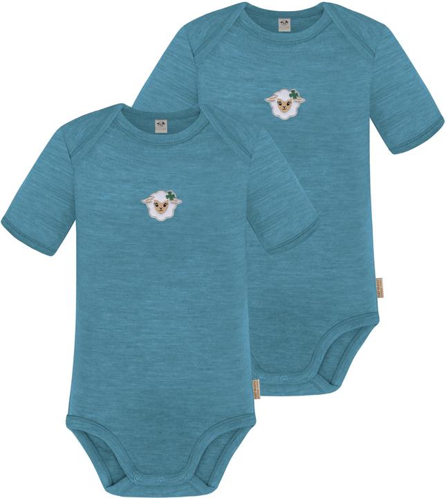 Normani 2er Set Baby Merino Body Kurzarm „Tauranga" - 9285