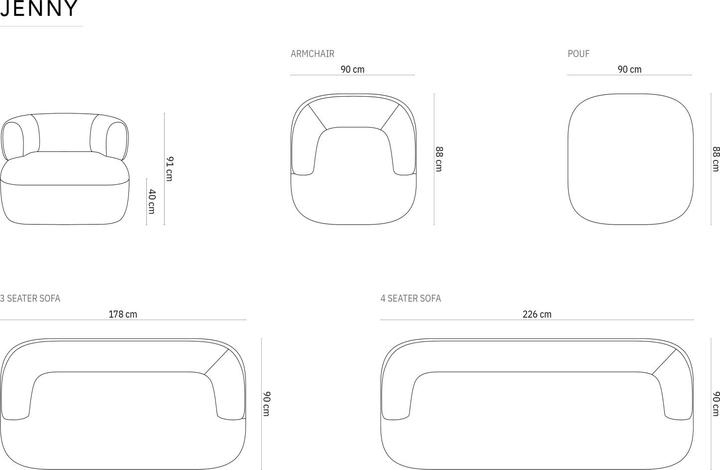 Produktbild Micadoni Jenny (3-Sitzer, 2-Sitzer, 4-Sitzer)