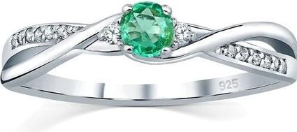 Produktbild Silvego Silver ring with real natural emerald JJJR1100ER - Circuit: 61 mm (61, 925 Silber)