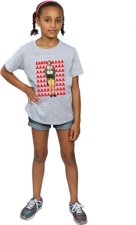 Actual product image Elf Girls Buddy Santa Scream Cotton T-Shirt (140, 146)