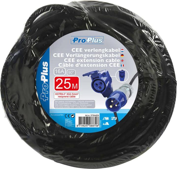 Produktbild ProPlus CEE Verlängerungskabel mit Winkelkupplung + Schuko Steckdose
