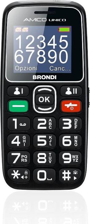 Actual product image Brondi Amico Unico (32 GB, Black, 1.80", Dual SIM, 2G)