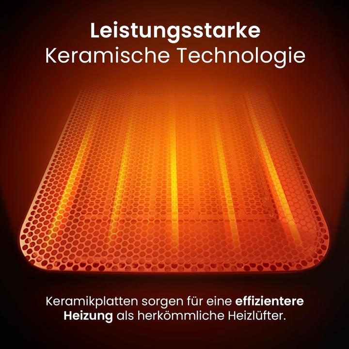 Image du produit Breeze Mini radiateur soufflant céramique 1800W noir (1800 W)