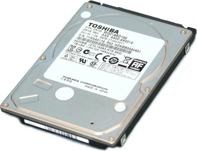 Produktbild Toshiba 1TB 5400RPM 8MB 9,5MM SATA (1 TB, 5.25")
