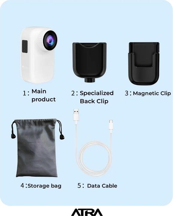 Immagine prodotto Atra Mini videocamera d'azione 4K Full Touch (30p)