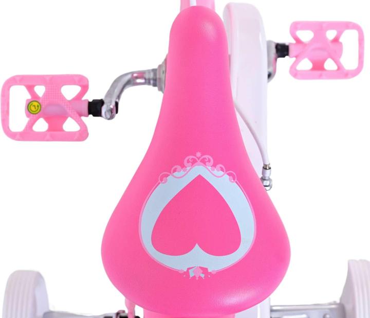 Disney Princess 12 inch kinderfiets roze - Prinsessenfiets met afneembare zijwieltjes en 2 (12")