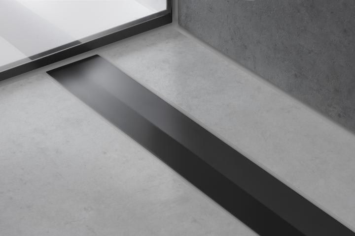 Actual product image hansgrohe HG shower channel RainDrain Flex can be shortened, free installation 900mm matt black (900 mm)