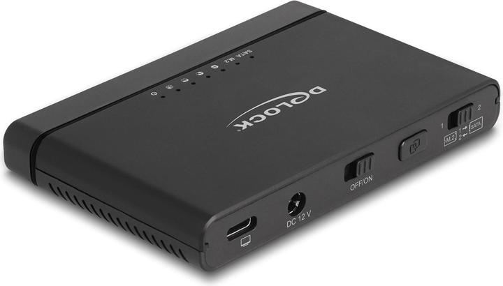 Actual product image Delock USB Type-C converter for 1 x M.2 NVMe SSD + 1 x SATA SSD / HDD