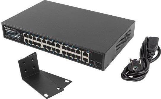 Immagine prodotto Lanberg Switch niezarządzalny PoE+/2x Combo Rack 19" Gigabit Ethernet (26 Porti)
