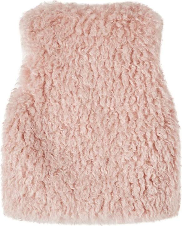 Immagine prodotto VidaXL Gilet da bambino in pelliccia ecologica rosa chiaro 92, materiale esterno (92)