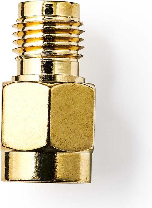 Actual product image Nedis SMA adapter | SMA socket reverse polarity | SMA plug | gold-plated | 50 Ohm | straight | copper (Antenna cable)