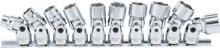 Actual product image BGS Universal Joint Socket Set, Hexagon 10 mm (3/8") Drive 10 - 19 mm 10 pcs. (3/8")