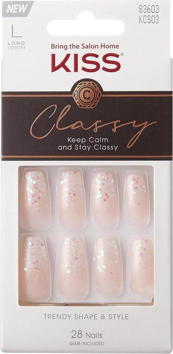Produktbild KISS Classy Nails - Scrunchie (Nagelstyling Set, Kunstnägel, Beige, Pink)